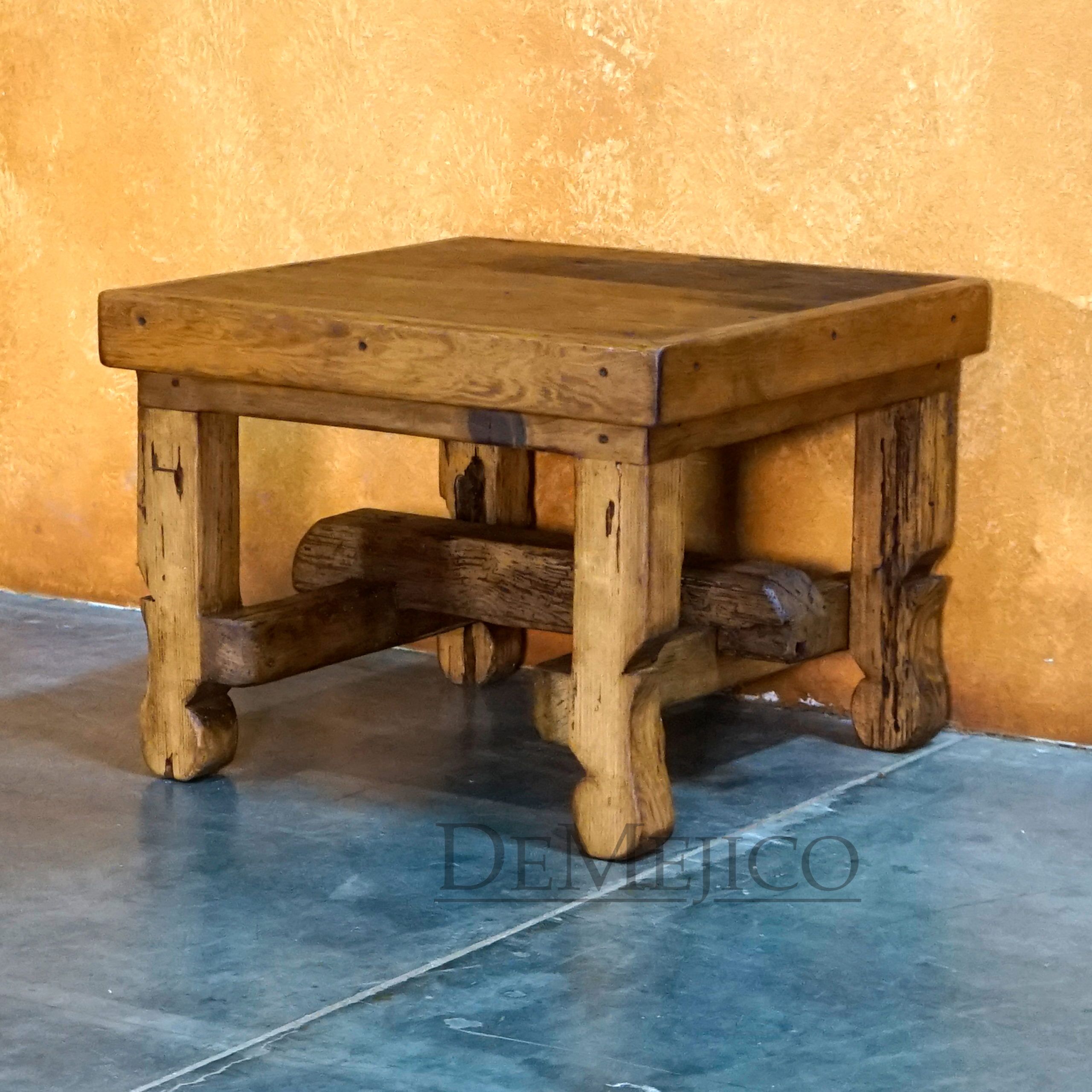 Rustica End Table, Reclaimed Wood End Table