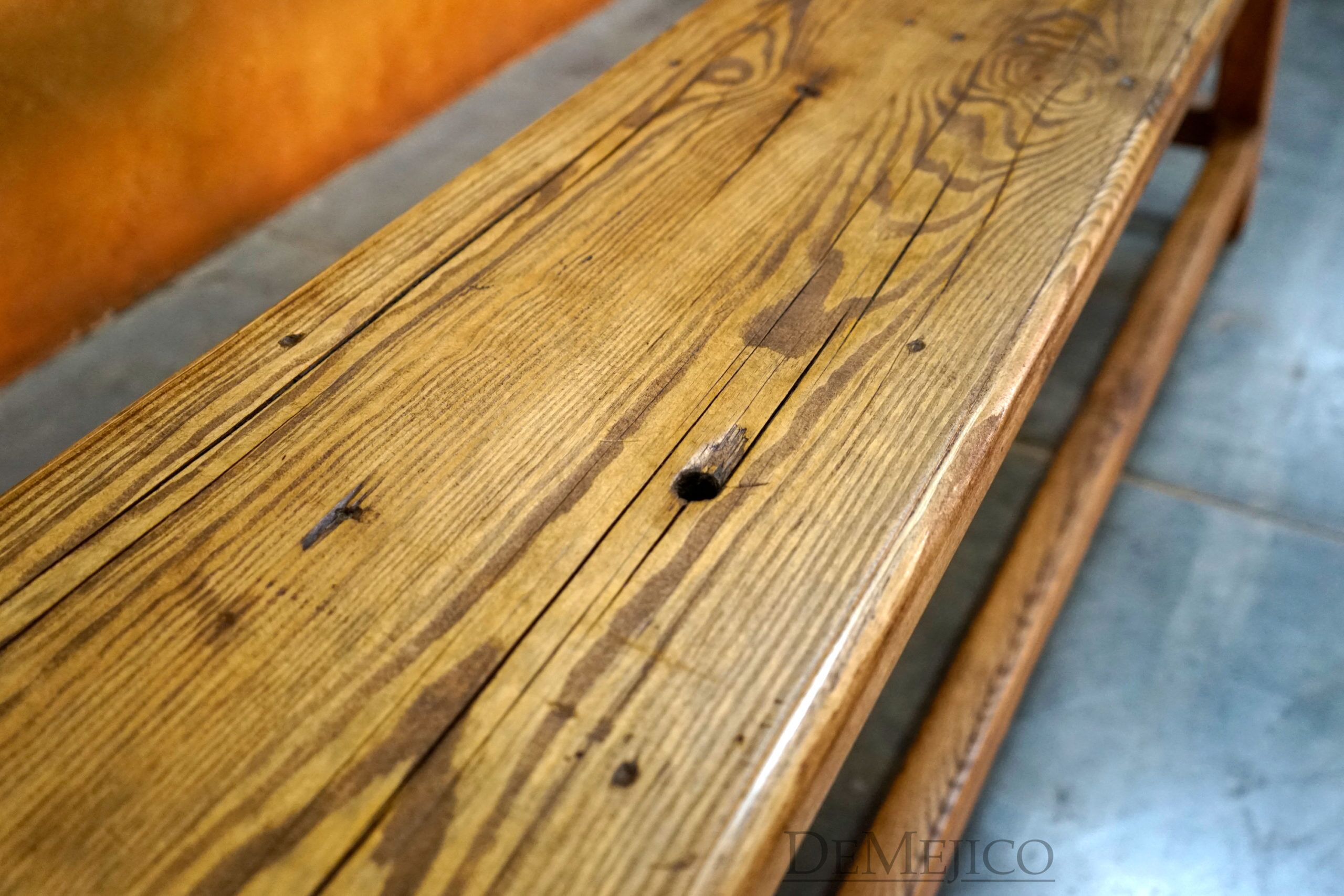 Banca Sencilla, Southwest Bench, Old Wood Bench - Demejico