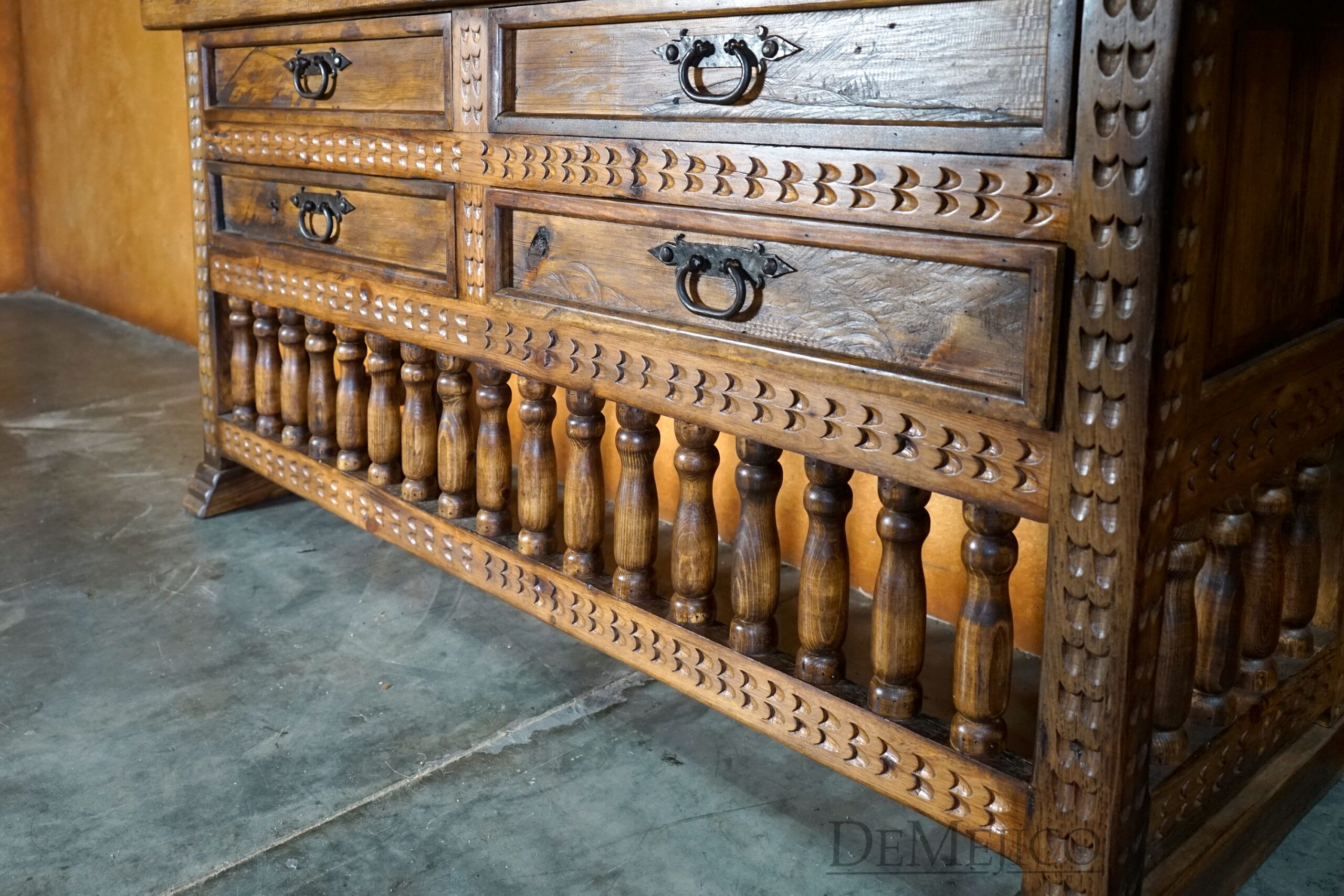 Yucatán Dresser, Mexican Dresser, Carved Dresser - Demejico