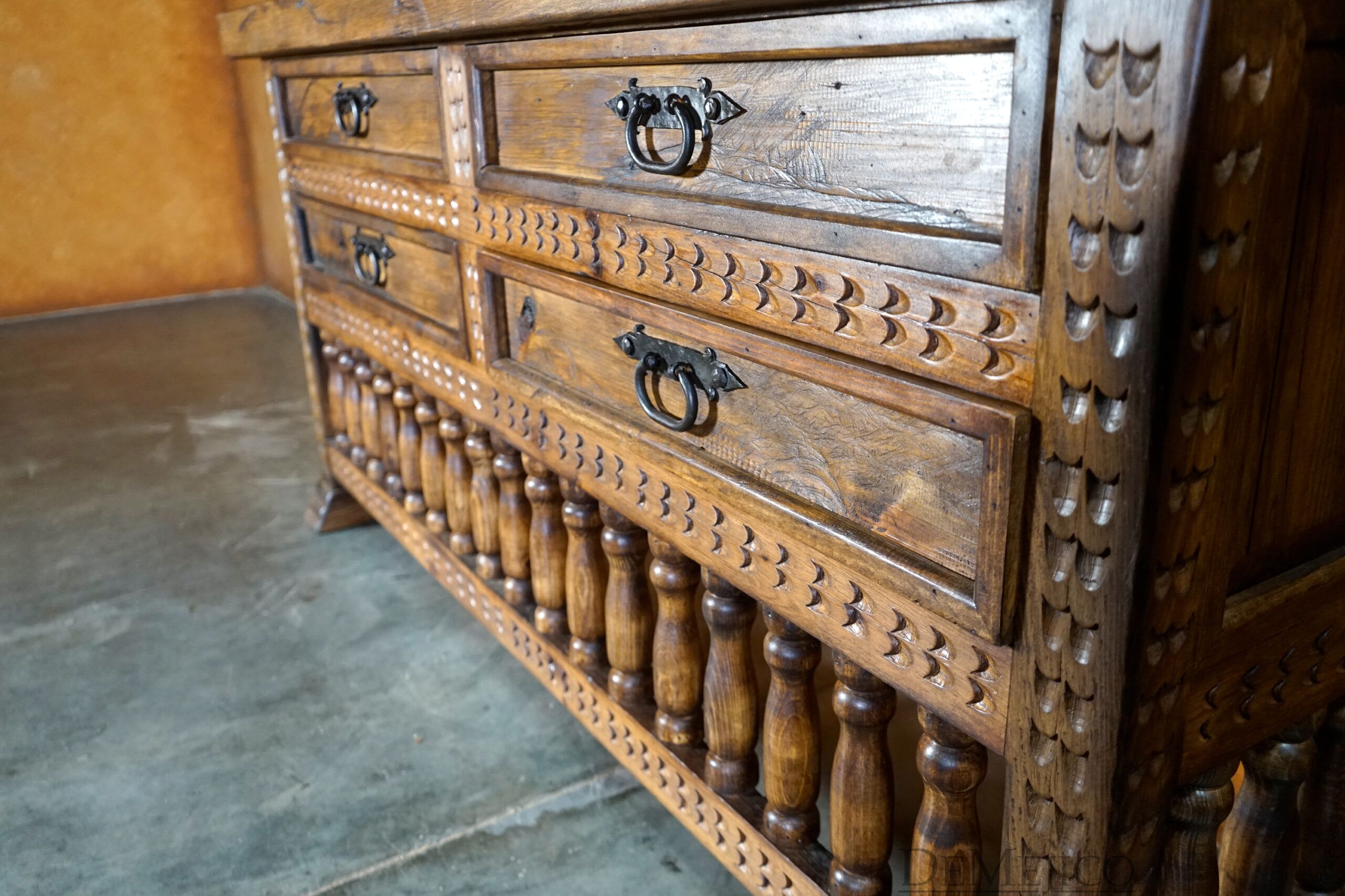 Yucatán Dresser, Mexican Dresser, Carved Dresser - Demejico
