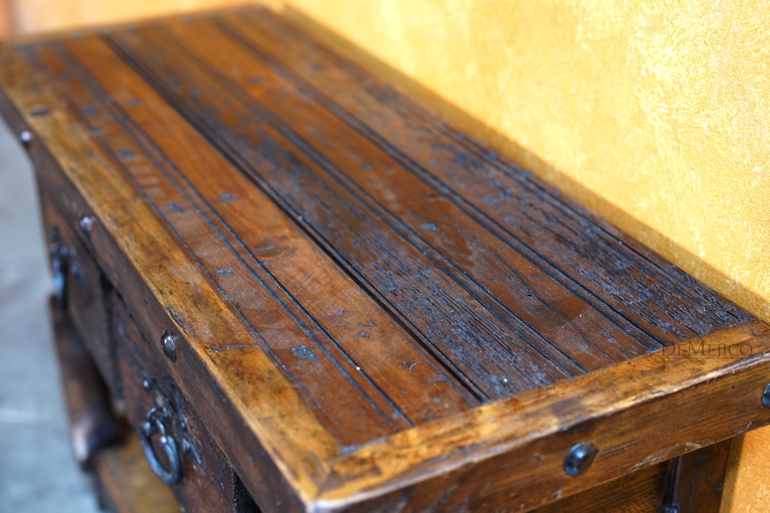 Yugos Reclaimed Wood Console Table, Southwest Style Storage Console