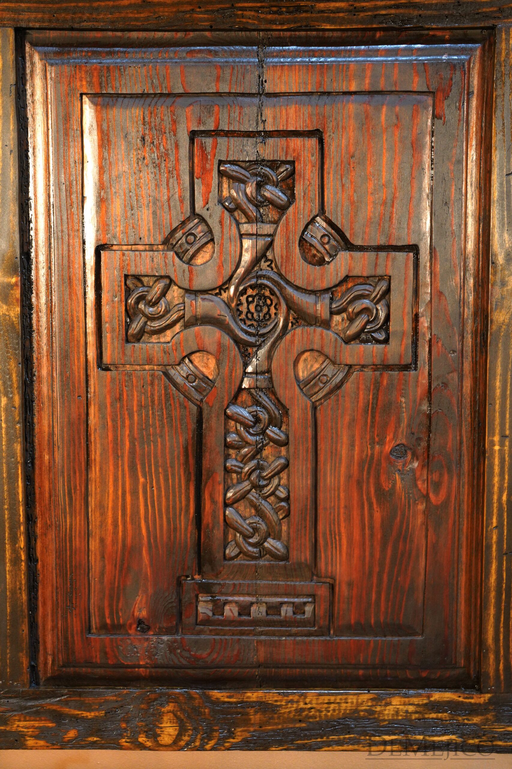 Banca Capilla del Pocito, Mexican Benches, Carved Benches - Demejico
