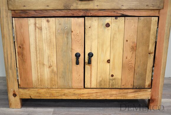 old wood vanity