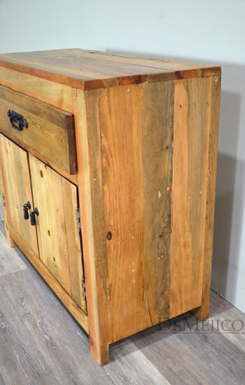 old wood vanity