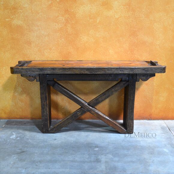 Carreta Rustic Console Table Sencillo, Spanish Farmhouse Console Table, Farmhouse Style