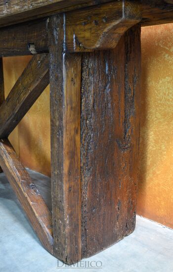 Carreta Rustic Console Table Sencillo, Spanish Farmhouse Console Table, Farmhouse Style