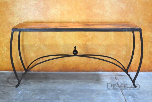 Revival Console Table, Iron Base Console Table, Elegant Console Table
