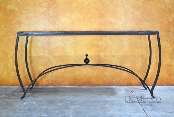 Revival Console Table, Iron Base Console Table, Elegant Console Table
