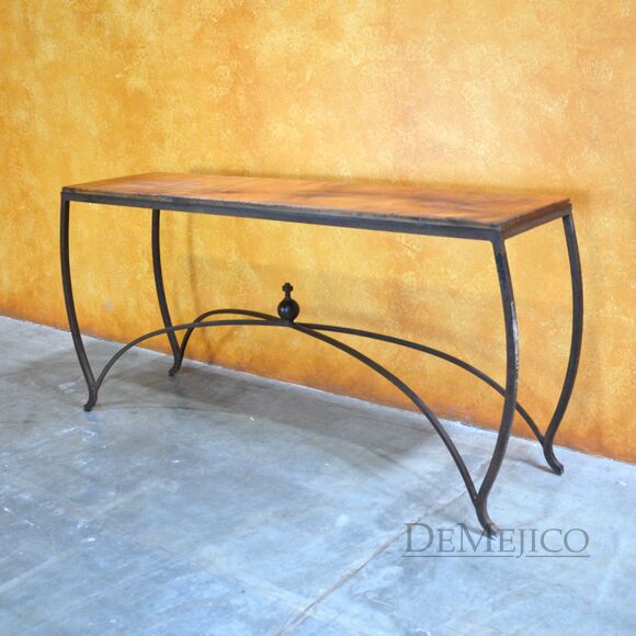 Revival Console Table, Iron Base Console Table, Elegant Console Table