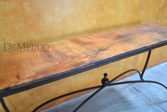 Revival Console Table, Iron Base Console Table, Elegant Console Table