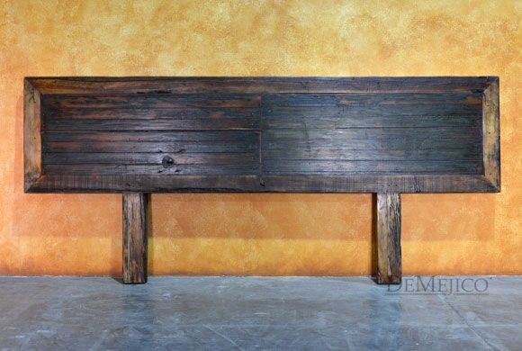 Porton Restored Old Door Headboard, Rustic Headboard