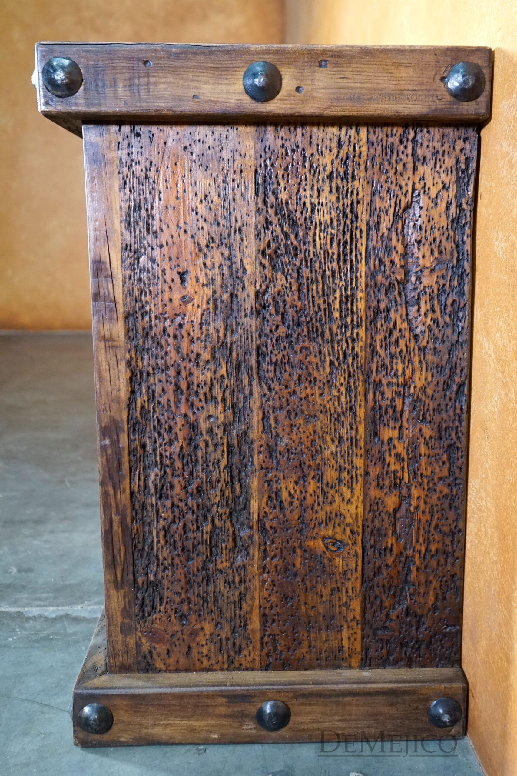 3 Drawer Troje Rustic Nightstand, Old World Nightstand - Demejico