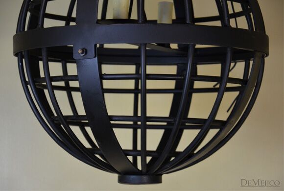 Iron sphere pendant light