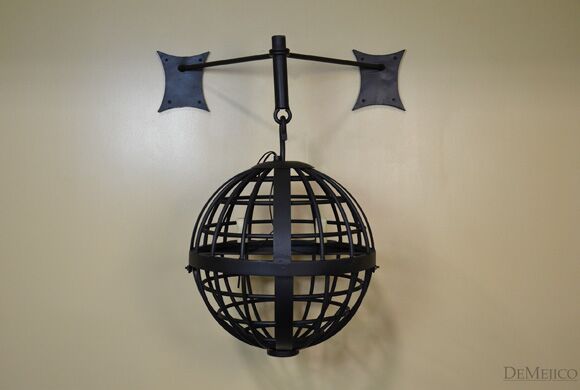 Iron sphere pendant light