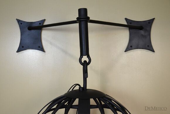 Iron sphere pendant light
