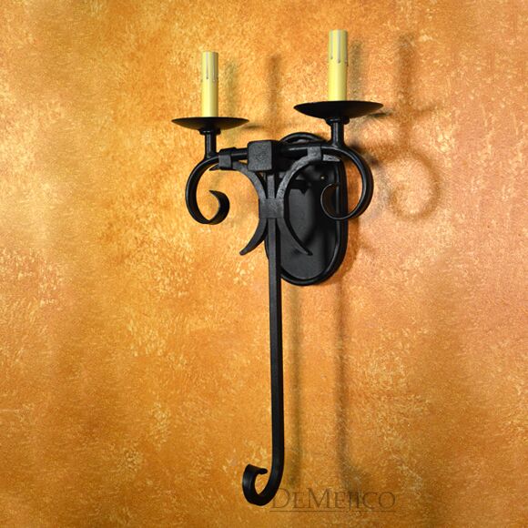 Spanish Wall Sconce, Scrolled Wall Sconce