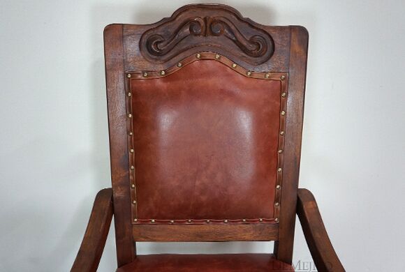 spanish leather dining chairs