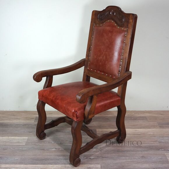 spanish leather dining chairs