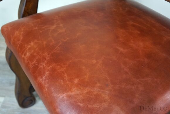 spanish leather dining chairs