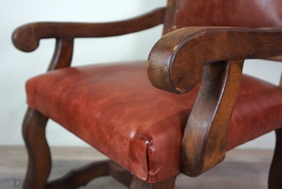 spanish leather dining chairs