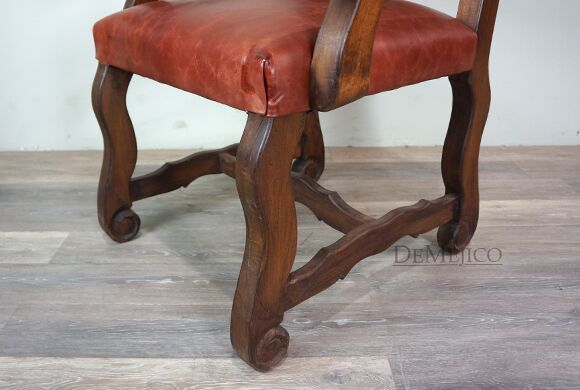 spanish leather dining chairs