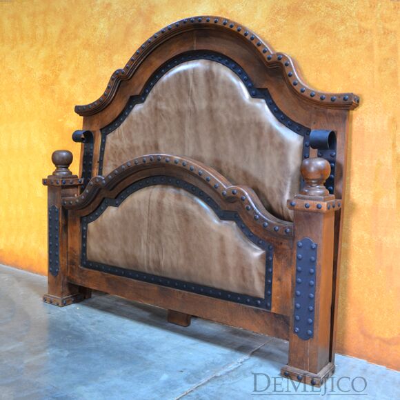upholstered leather headboard
