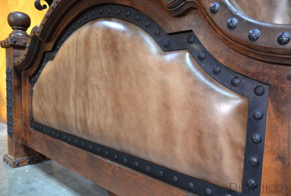 upholstered leather headboard