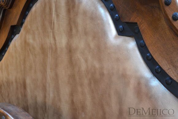 upholstered leather headboard