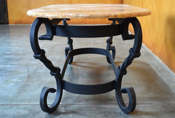 mediterranean iron coffee table
