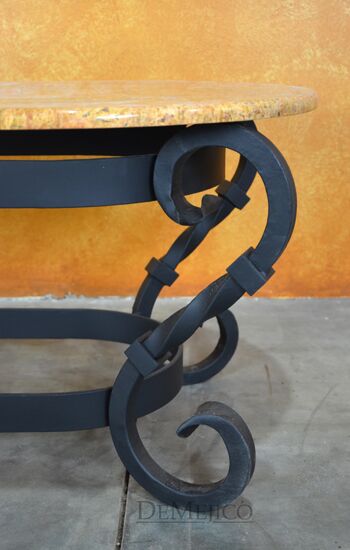 mediterranean iron coffee table