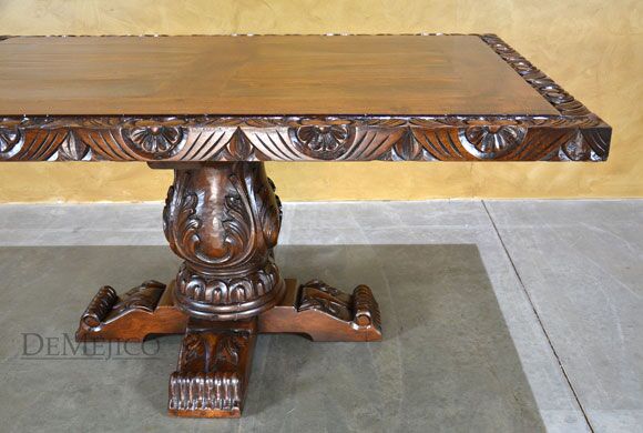 hand carved dining table