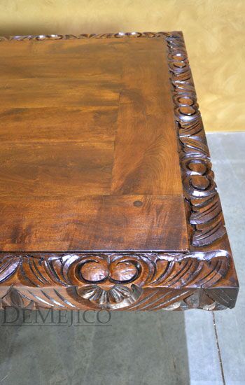 hand carved dining table