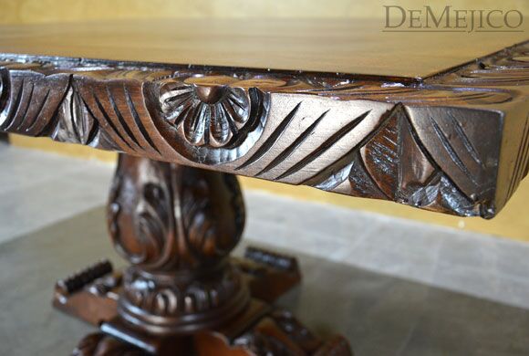 hand carved dining table