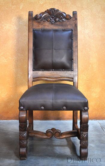 spanish carved dining chair