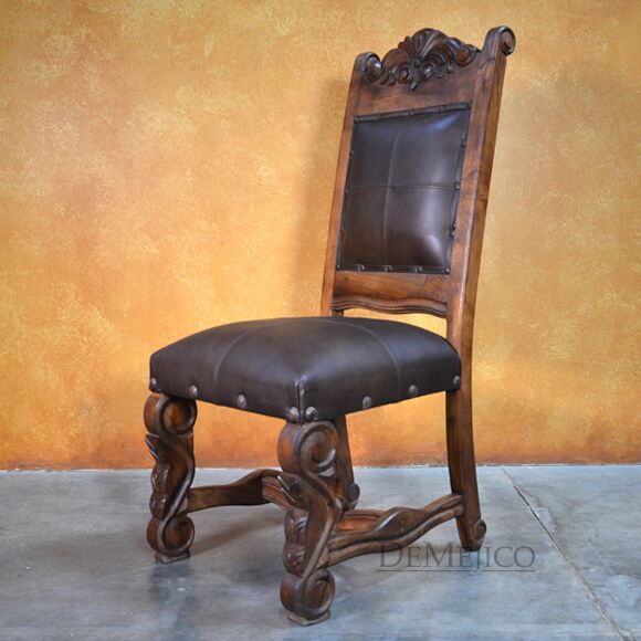 spanish carved dining chair