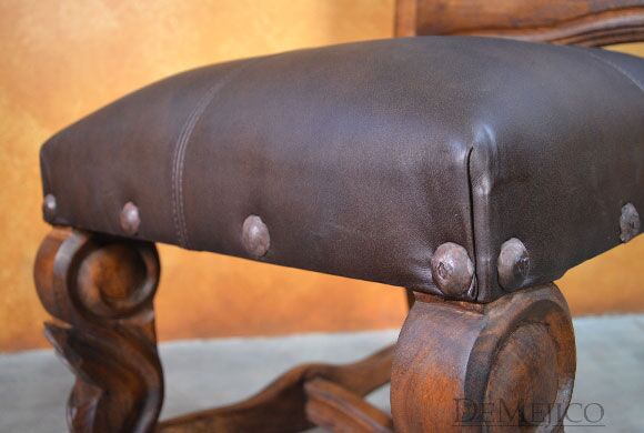 spanish carved dining chair