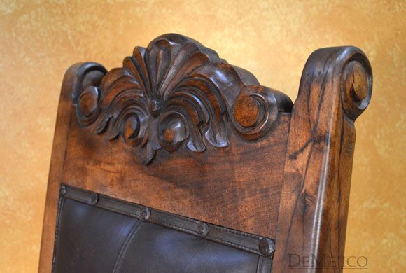 spanish carved dining chair