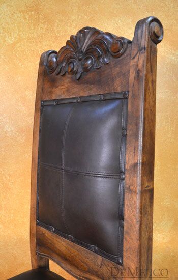 spanish carved dining chair