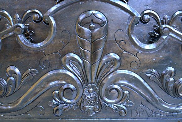 Dark Conquista Bed, Spanish Colonial Bed, Hand Carved Bed