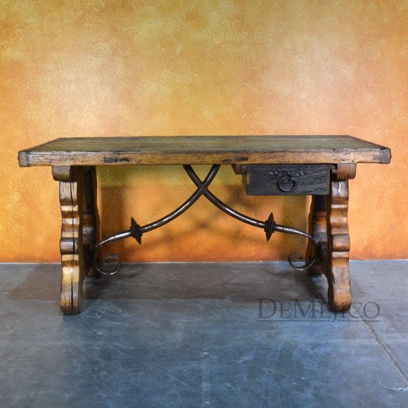 Escritorio Yugos, Rustic Old Door Desk, Rustic Desk