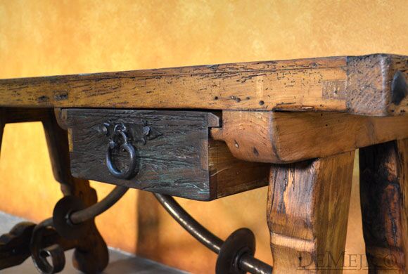 Escritorio Yugos, Rustic Old Door Desk, Rustic Desk