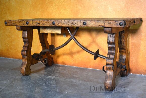 Escritorio Yugos, Rustic Old Door Desk, Rustic Desk