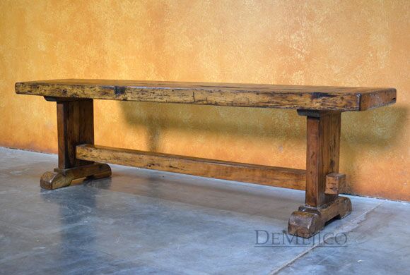 old wood bench