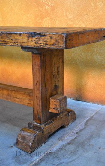 old wood bench