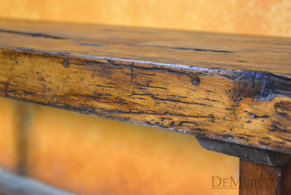 old wood bench