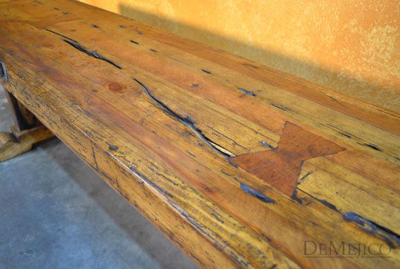 old wood bench
