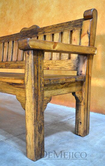 Banco del Parque, Spanish Wooden Bench, Park Style Bench