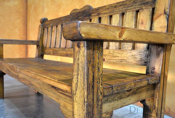 Banco del Parque, Spanish Wooden Bench, Park Style Bench