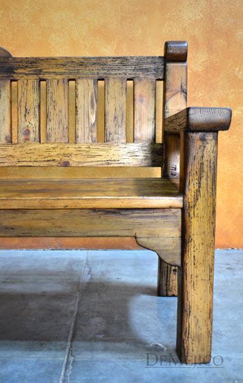 Banco del Parque, Spanish Wooden Bench, Park Style Bench