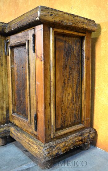 Espanola Cabinet with Iron, Old World Buffet Table